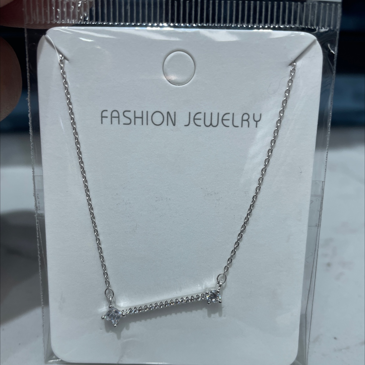 035 White gold copper necklace thumbnail