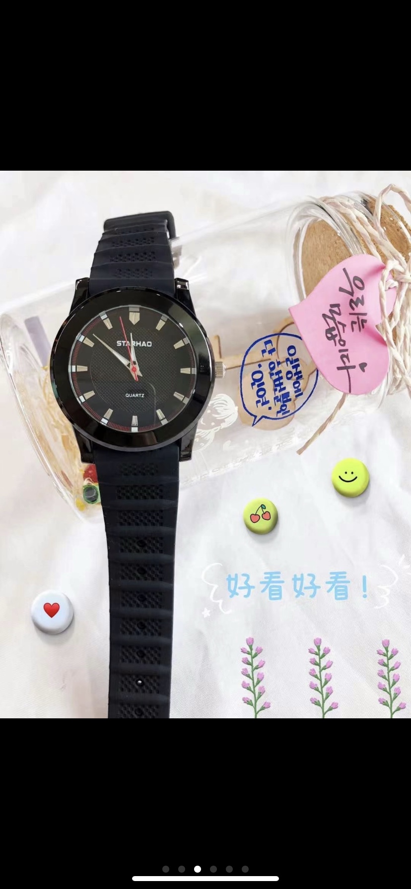 The Xinghao classic, elegant and simple dial pointer waterproof exam special watch is as soft as skin. The snug strap fully showcases the urban vitality trend detail image 3