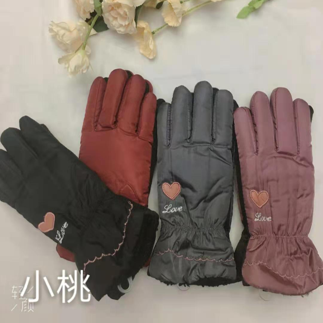 Women's deerskin velvet peach gloves full figure