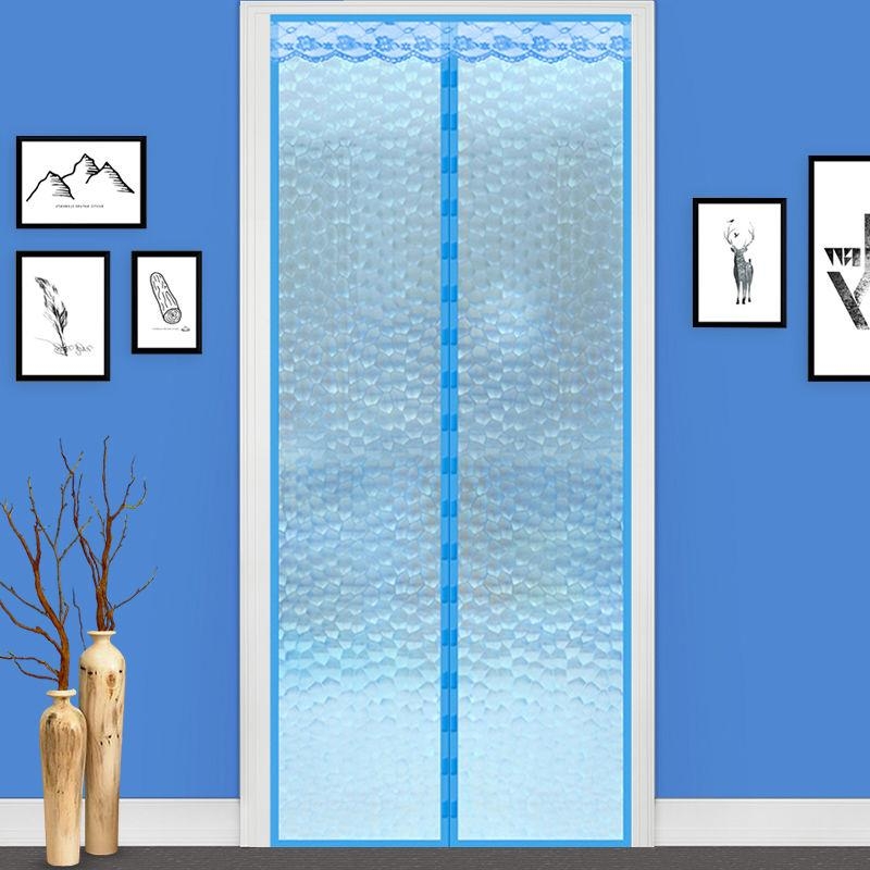 Magnetic mosquito-proof door curtain for air conditioners
