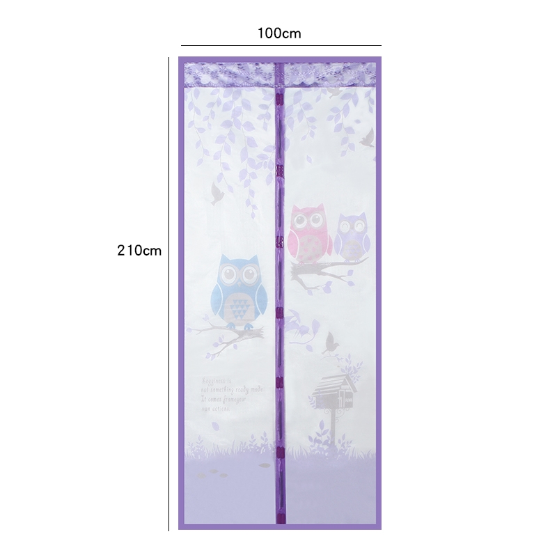 Printed edge-pressed door curtain