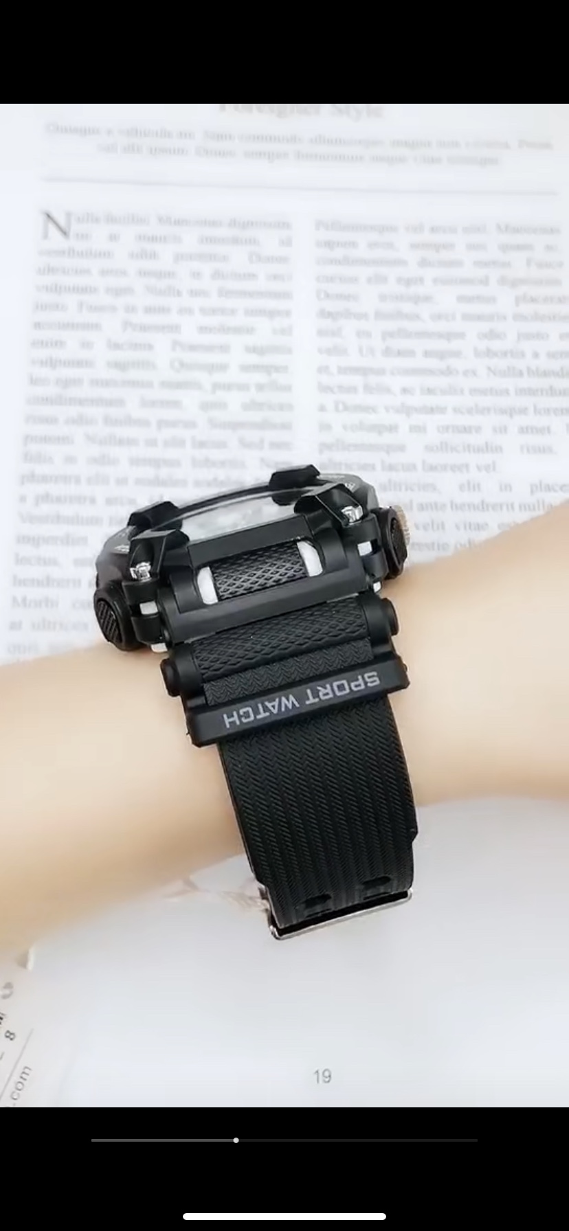 O.T.S-8096   多铆钉和防滑菠萝纹理组合的强悍造型与野性魅力多种颜色搭配，立体多层表面与动感机芯结合处处展现青详情图1