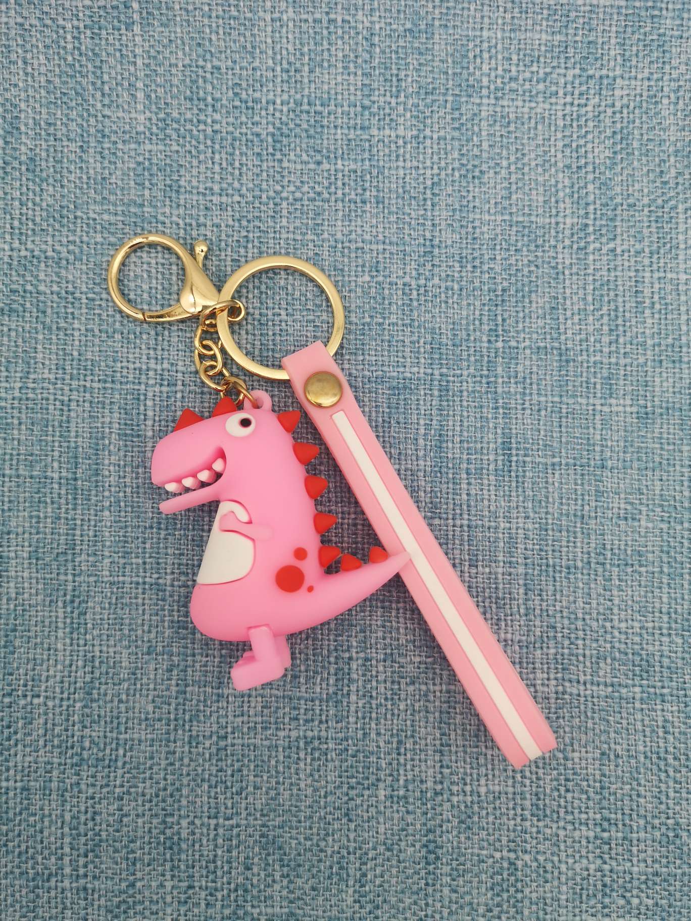 Pink Dinosaur Soft Glue Pendant details Picture