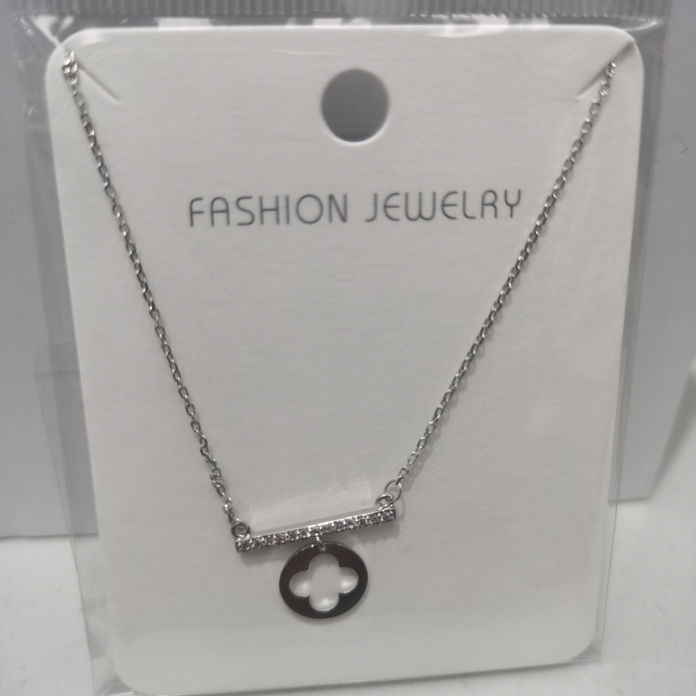2387-1 White gold copper necklace thumbnail