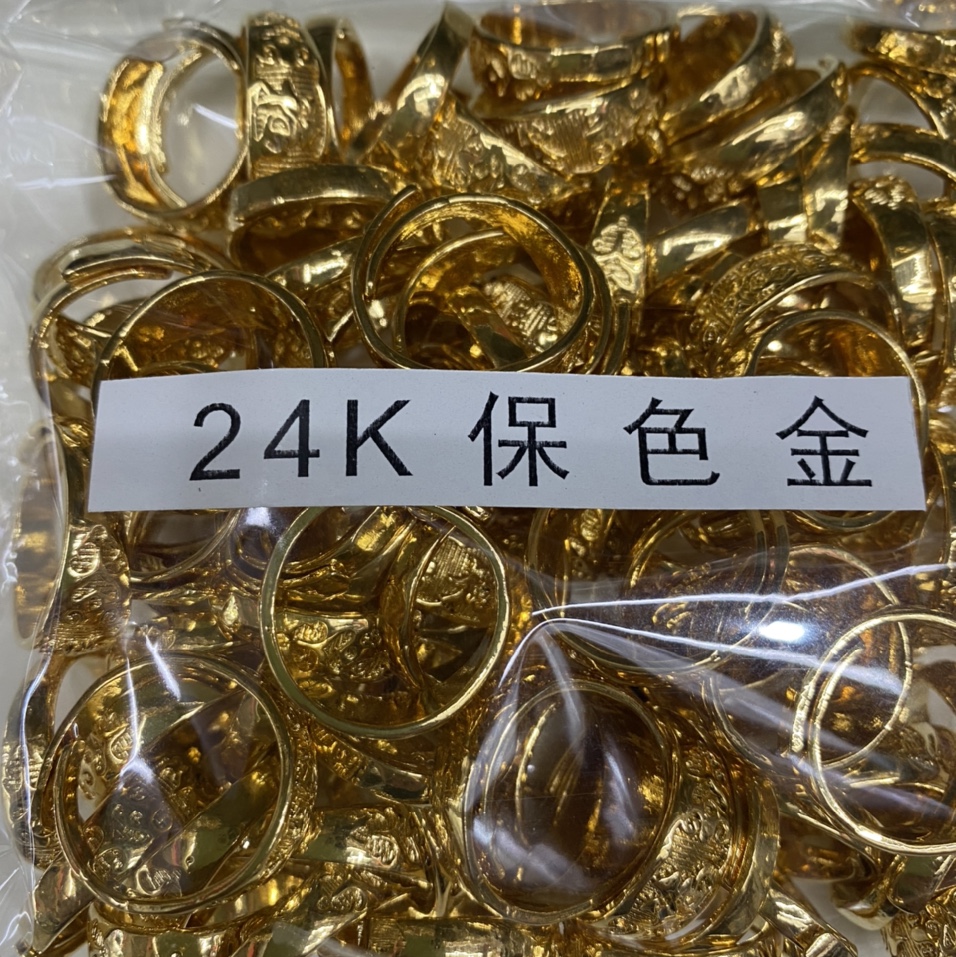 Electric 24K blessing ring for women