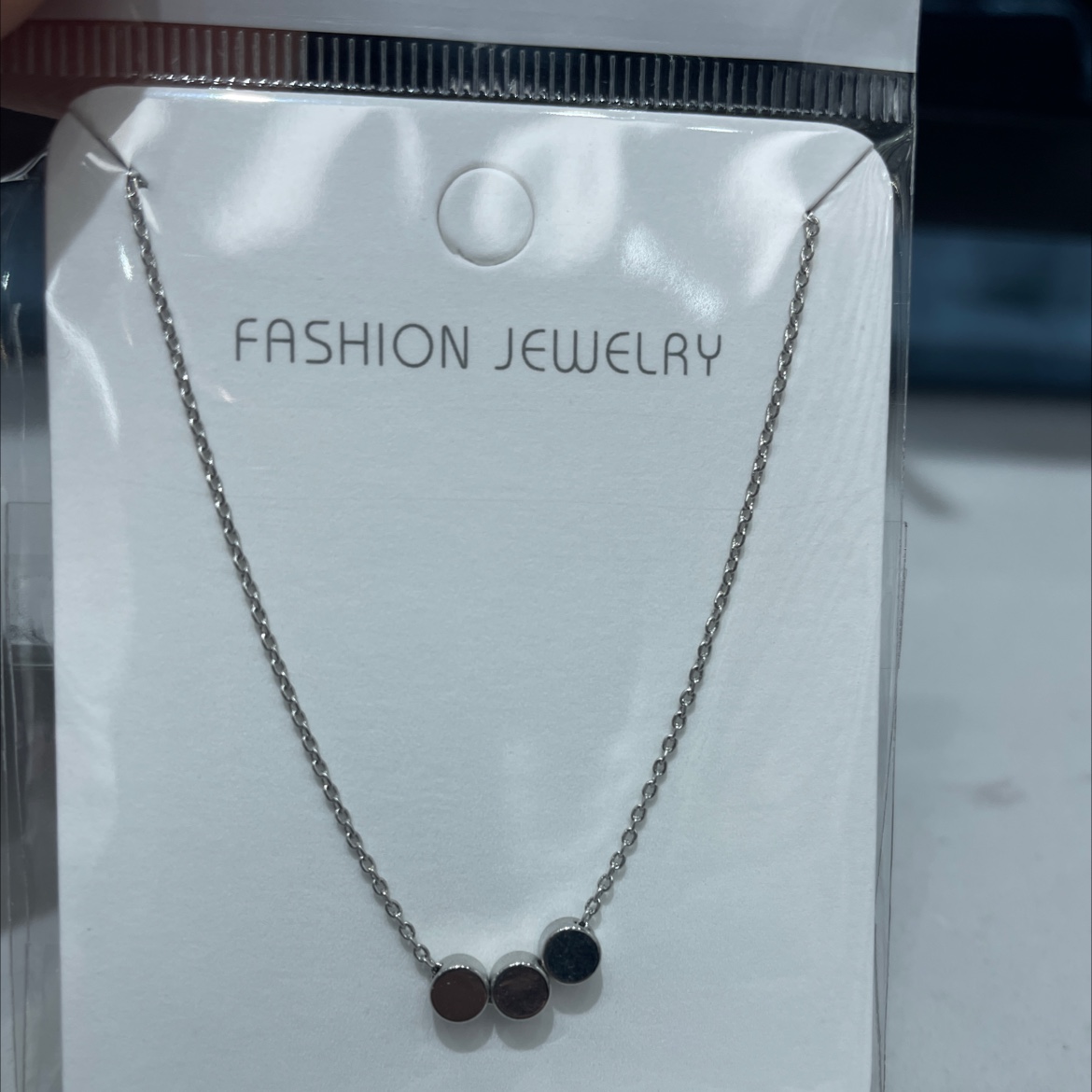 118 White gold copper necklace thumbnail