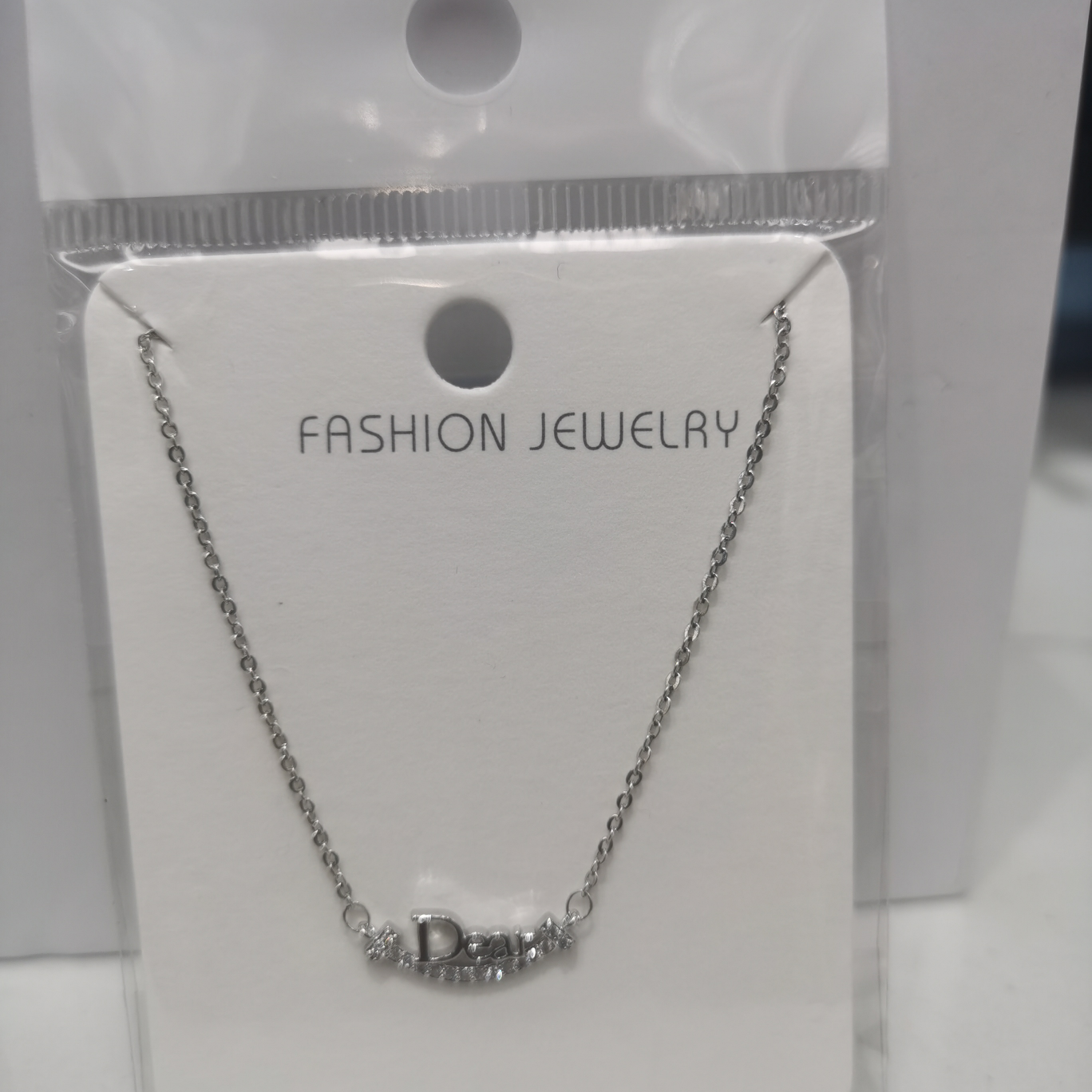 2402-1 White gold copper necklace thumbnail