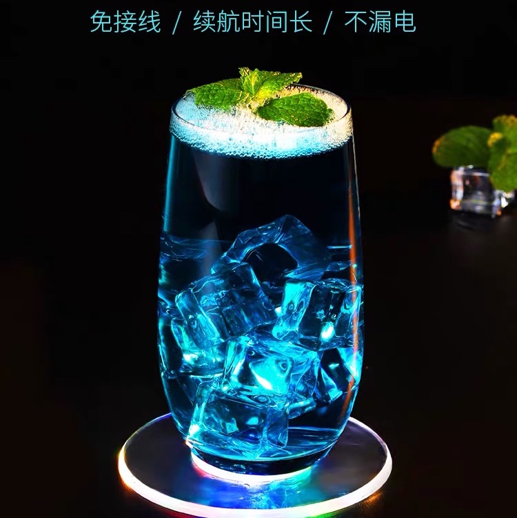 Ultra-thin transparent led Light base Light base Cocktail Light base Light coaster Glass light pad white light