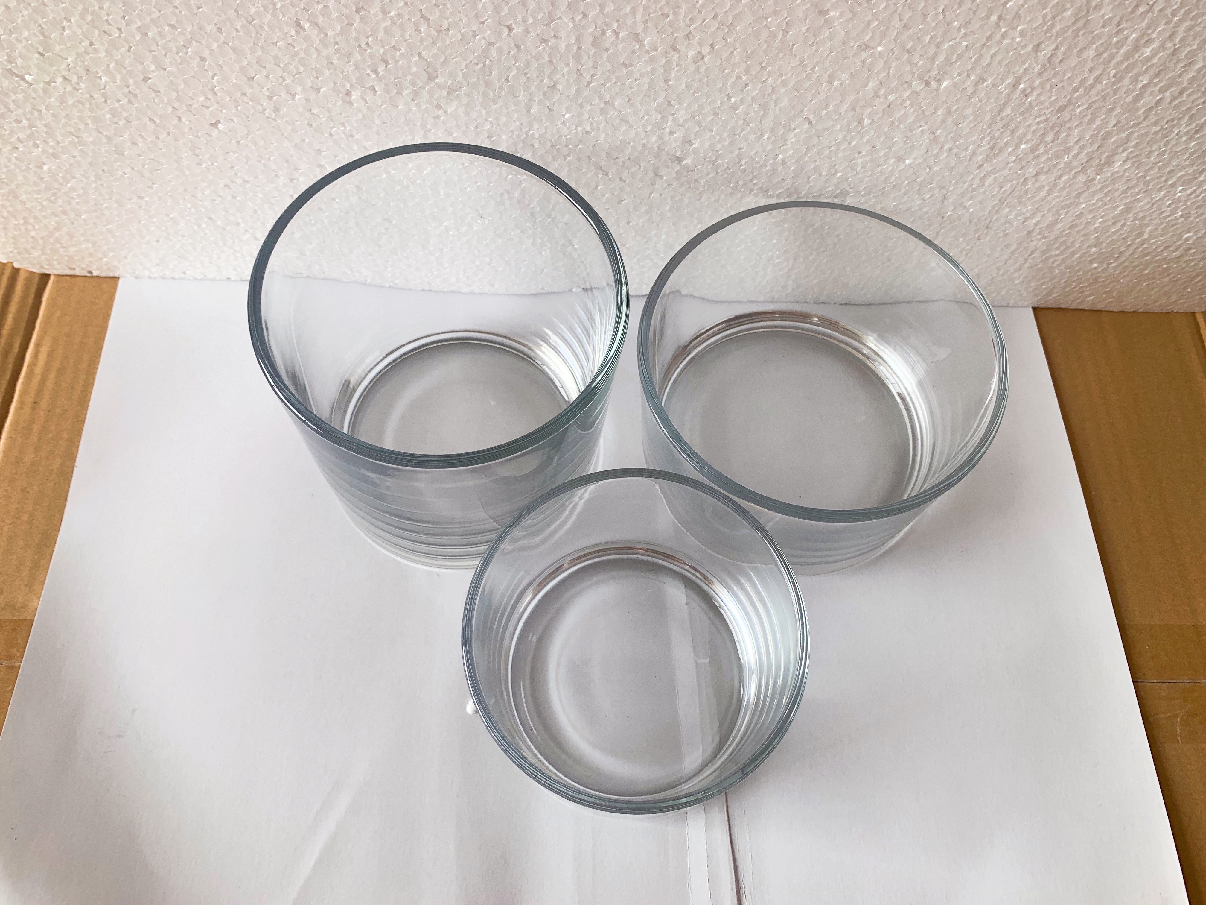 Thickened transparent glass straight tube cups, hydroponic vases, succulent flower POTS, cold drink cups, diameter wax cups, lotus vases wholesale 2 pic 8