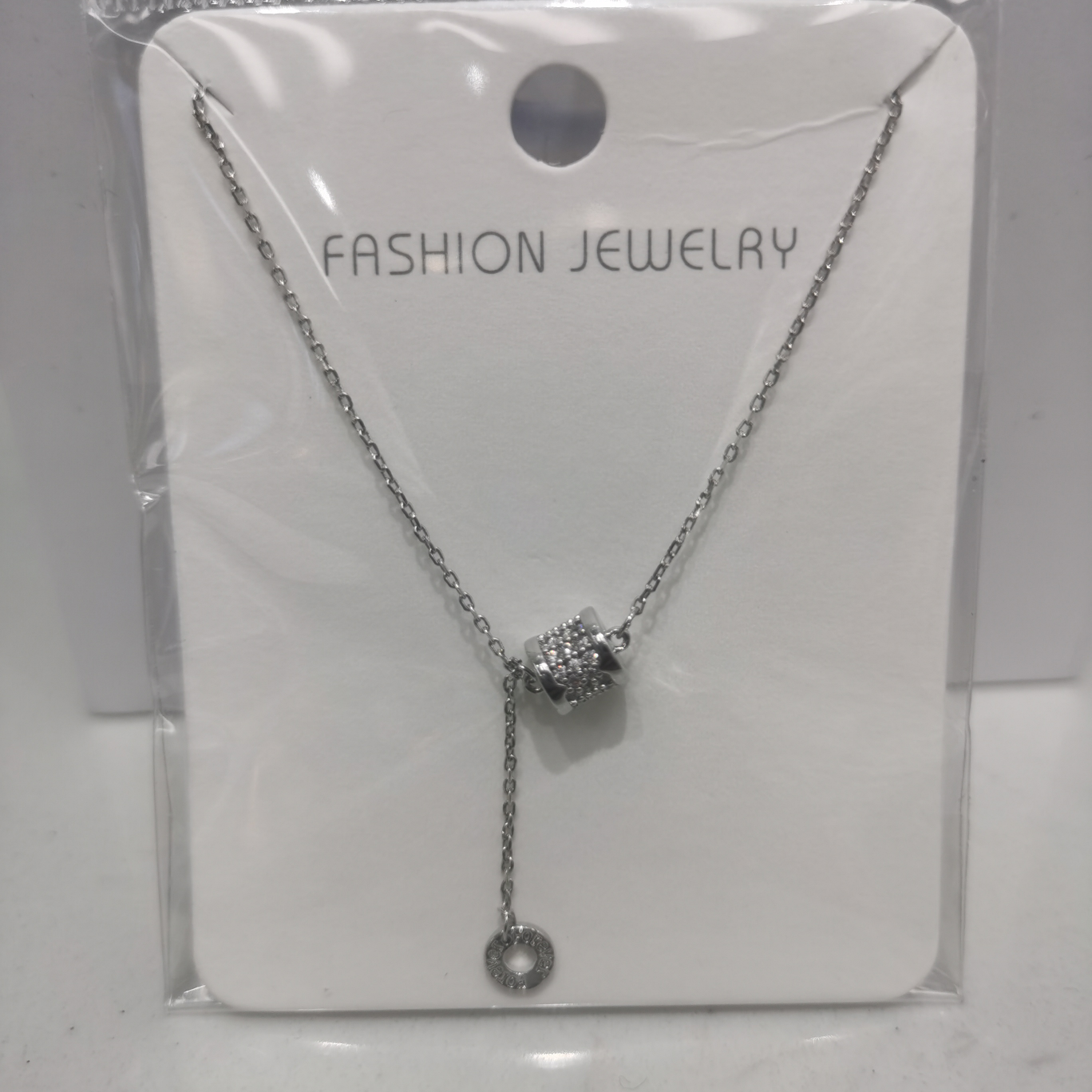 2406-1 White gold copper necklace thumbnail