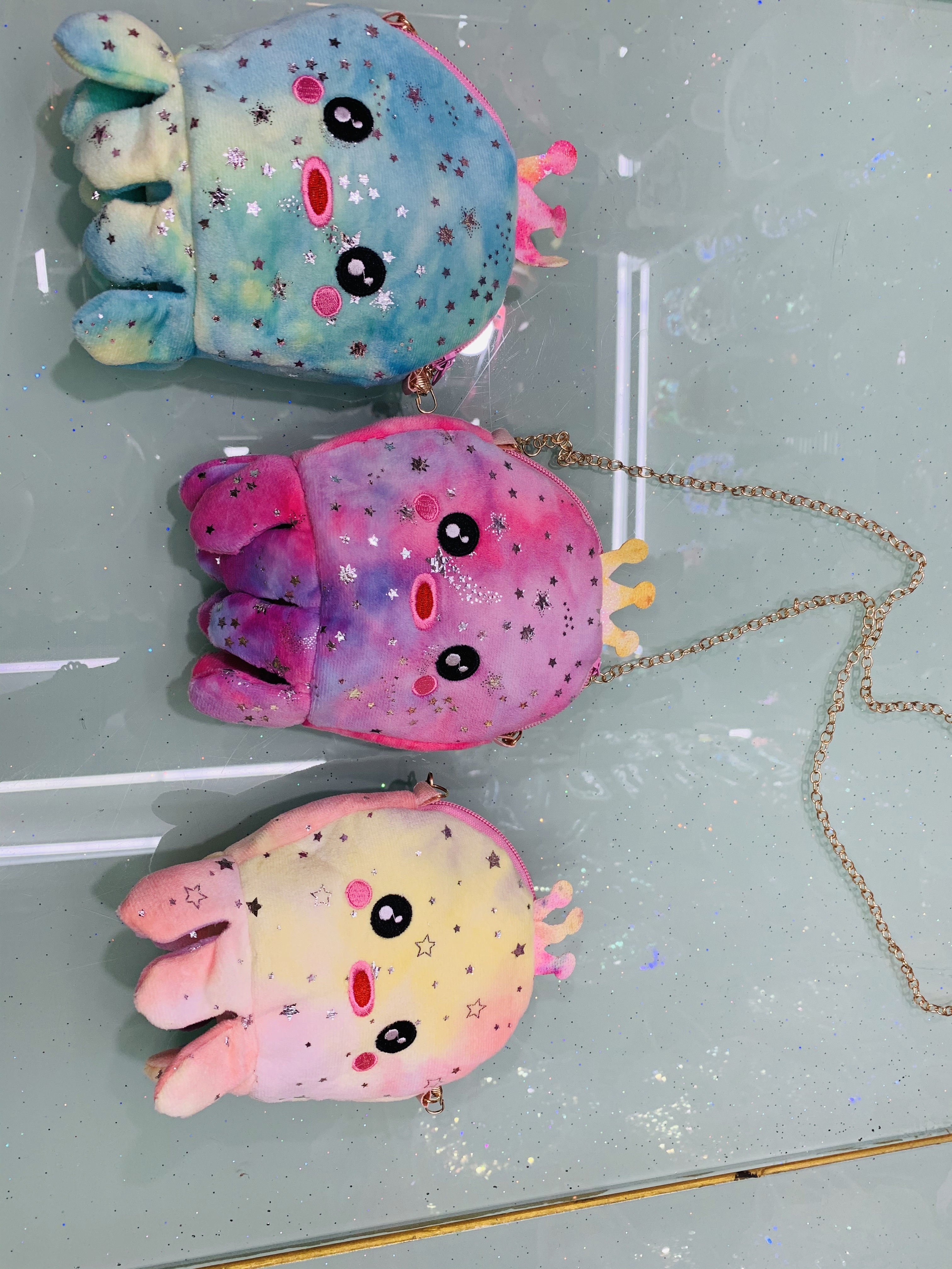 New plush crossbody bag, cartoon crossbody bag, cute sequined little octopus crossbody bag Specification image