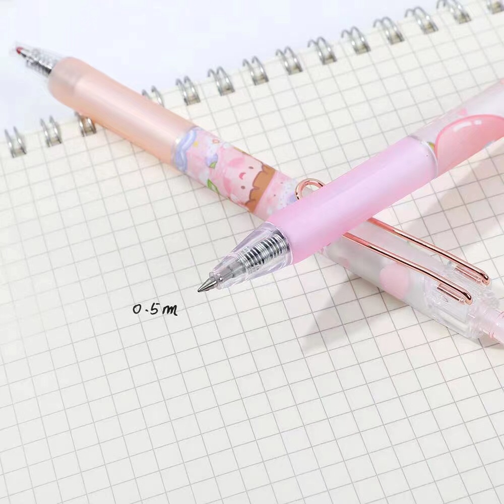 Press the gel pen in the set