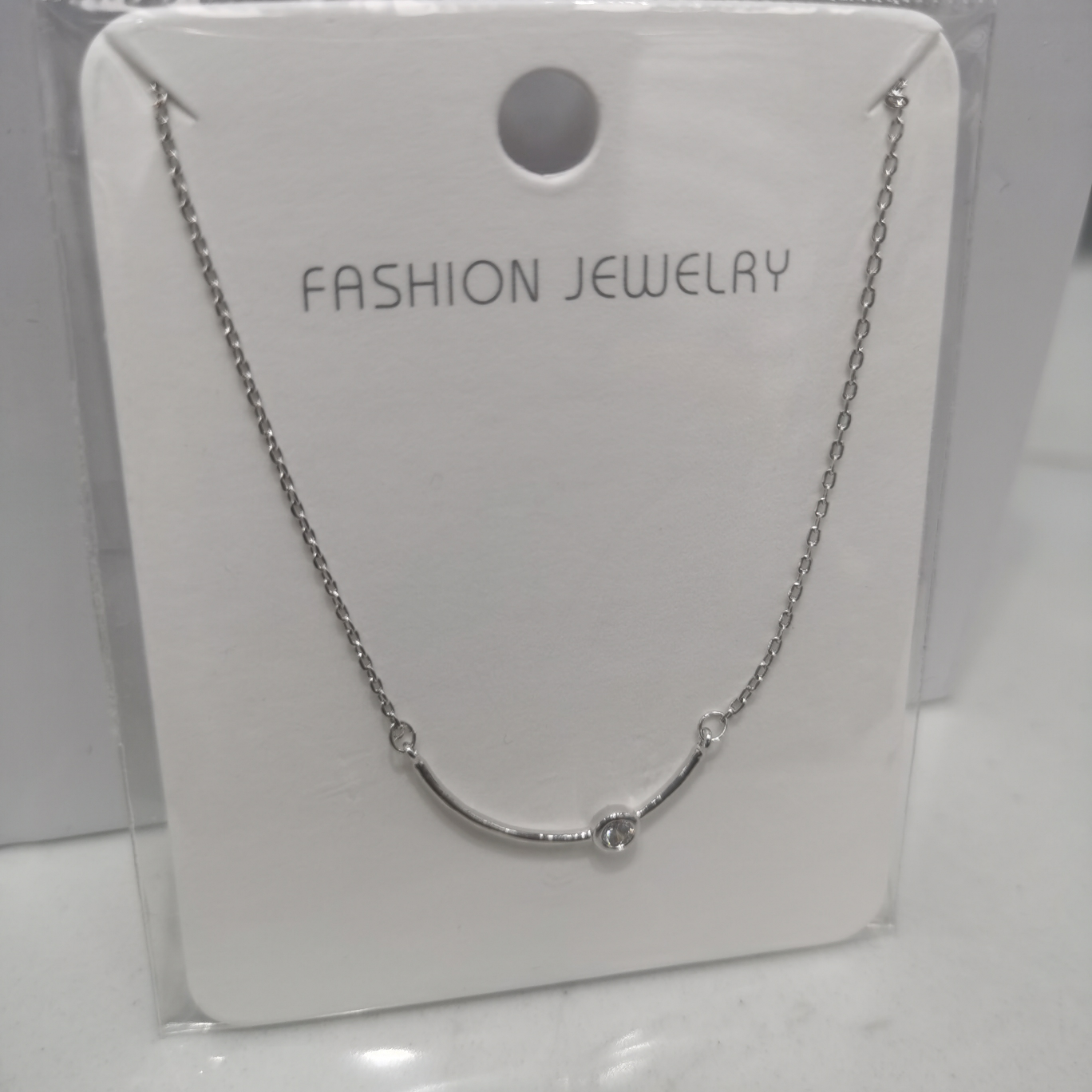 605-1 White gold copper necklace thumbnail