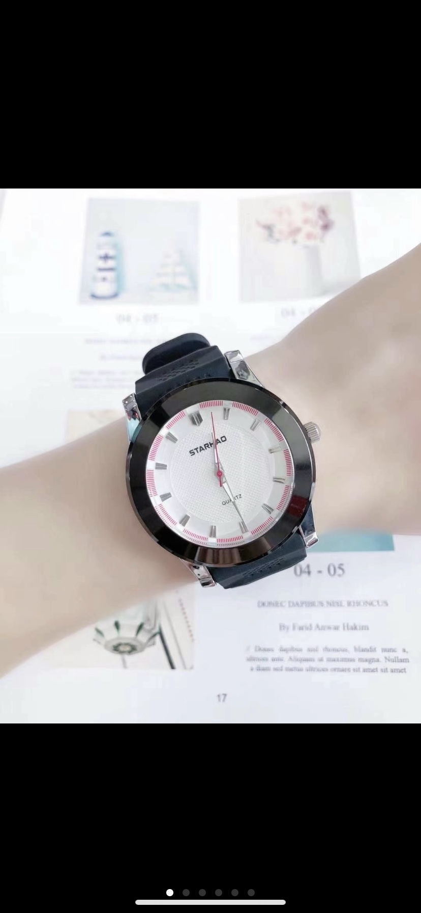 The Xinghao classic, elegant and simple dial pointer waterproof exam special watch is as soft as skin. The snug strap fully showcases the urban vitality trend details Picture