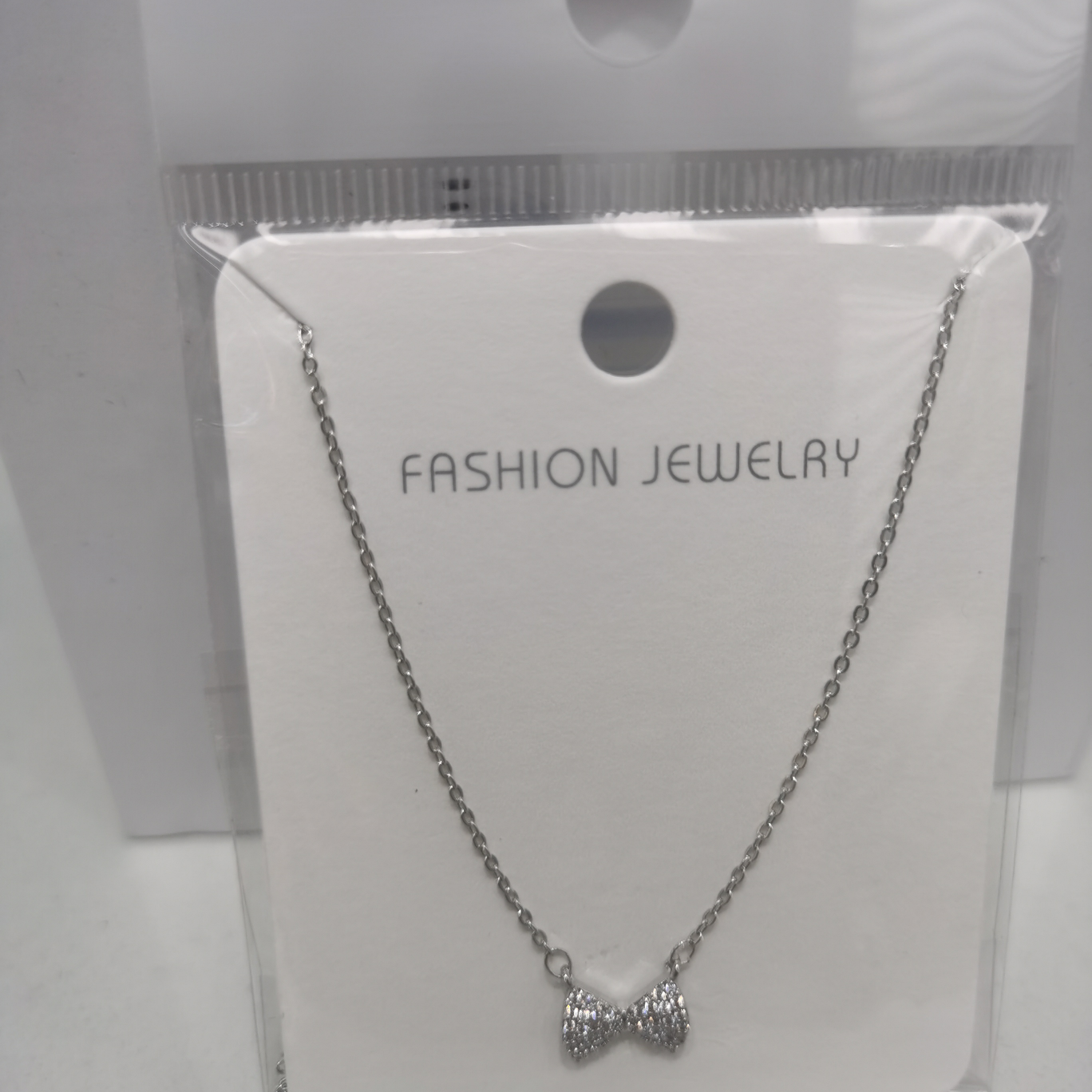 2366-1 White gold copper necklace thumbnail