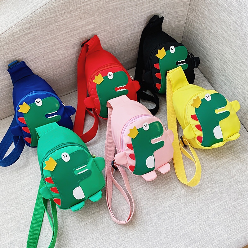 Cartoon Kids Bag New Dinosaur Kids Chest Bag Cartoon cute girl Backpack Boy Baby straddle bag