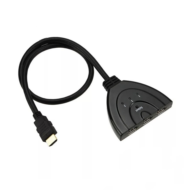 HDMI switcher with cable three in one out HDMI hd video switcher