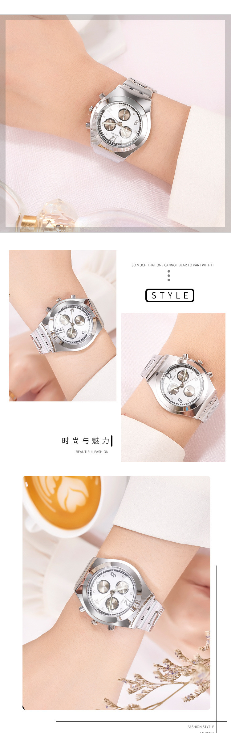 LONGBO brand watches, fashionable quartz ladies' watches, are selling well across borders and are waterproof ladies' wristwatches detail image 11