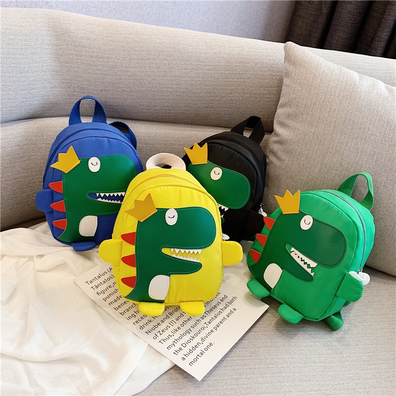 Dinosaur cartoon kids backpack Hipster with nylon mini kindergarten school backpack anti-lost kids bag