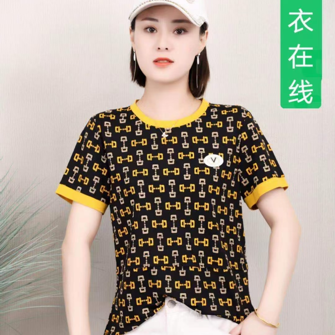 棉圆领T恤