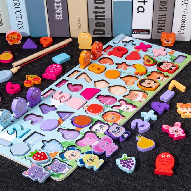 宝宝钓鱼玩具多功能儿童早教益智力启蒙1一至二两到-3岁半男女孩4