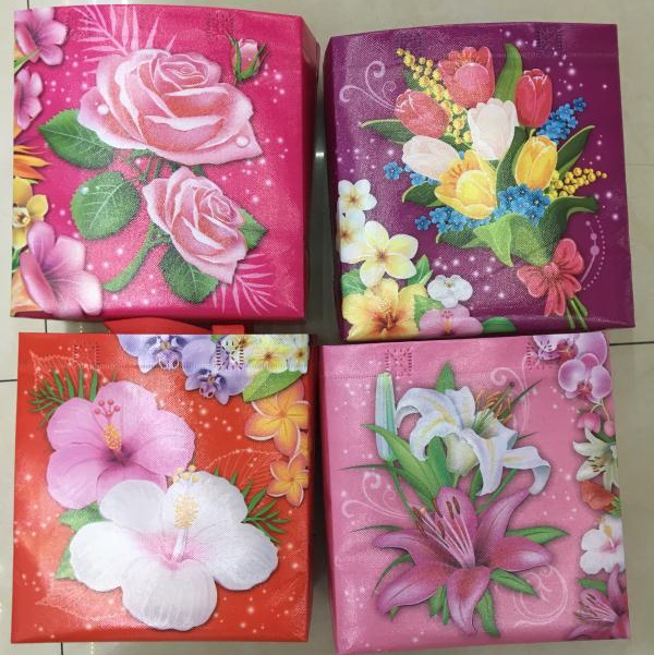 Manufacturers Direct Portable Composite Flower B Three-Dimensional Bag Horizontal Vertical Version Shopping Bag