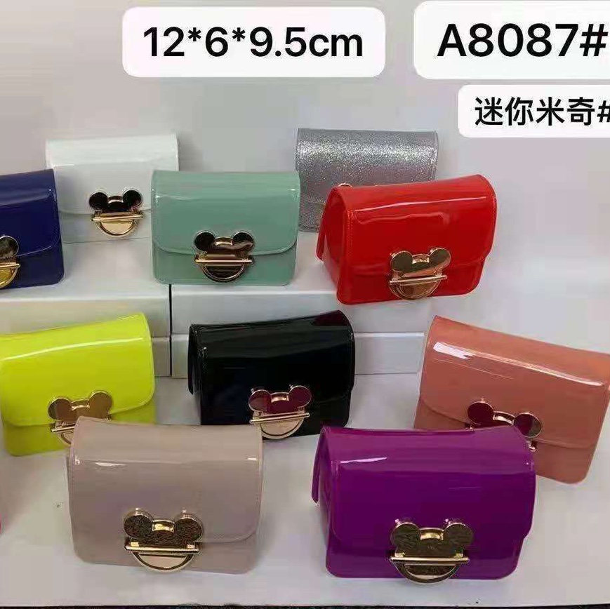 桃心锁扣时尚果冻迷你包