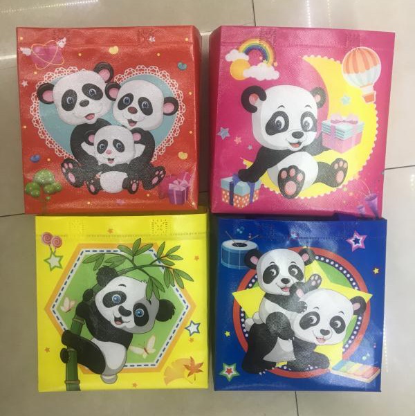 厂家直销手提复合熊猫款立体袋横竖版购物袋