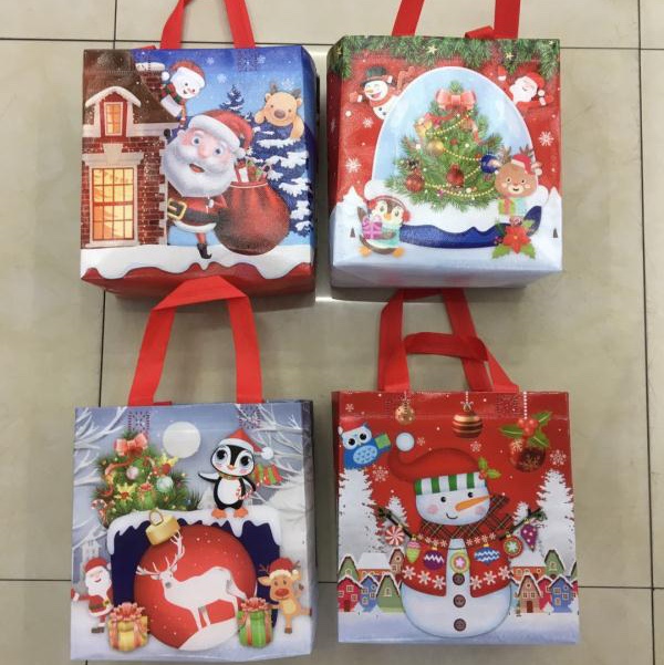 Manufacturers Direct Sales Portable Composite Christmas G Three-Dimensional Bag Horizontal Vertical Version Shopping Bag