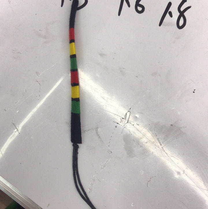 Red, yellow and blue wound bracelet