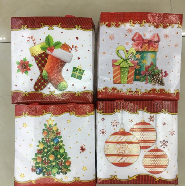 Manufacturers Direct Sales Of Portable Composite Christmas F Three-Dimensional Bag Horizontal And Vertical Version Of Shopping Bags