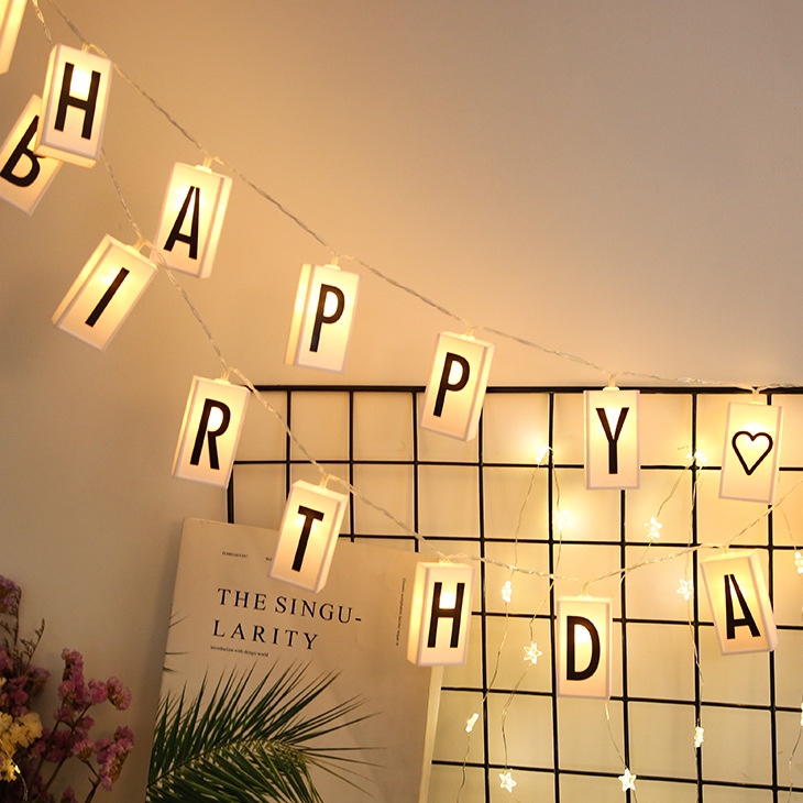 LED letter light box, light string, illuminated letter puzzle light string, Christmas decoration letter light box, light string, card insert light string, 2-meter 20-lamp battery box, warm white