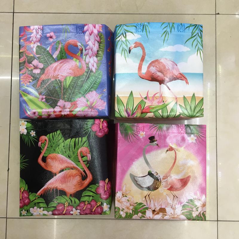 Manufacturers Direct Portable Composite Flamingos B Three-Dimensional Bag Vertical Version Of Shopping Bags