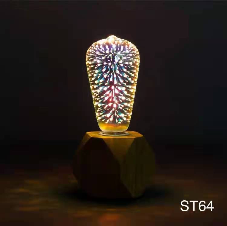 厂家直销 ST64 LED3D烟火灯泡装饰球泡