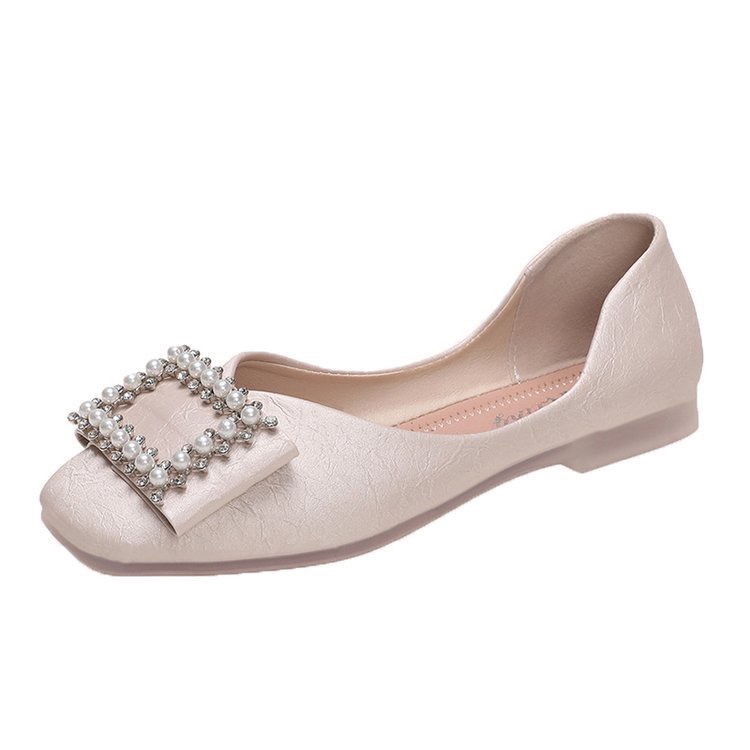 真皮豆豆鞋女反绒羊皮春秋复古软底软皮单鞋2021年新款平底一脚蹬