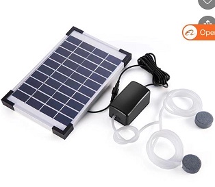 The solar water pump garden water pump solar pool aerator is composed of a brushless DC air pump, solar panels and two air spring stones. Use solar energy to make it environmentally friendly and portable Application Scenario