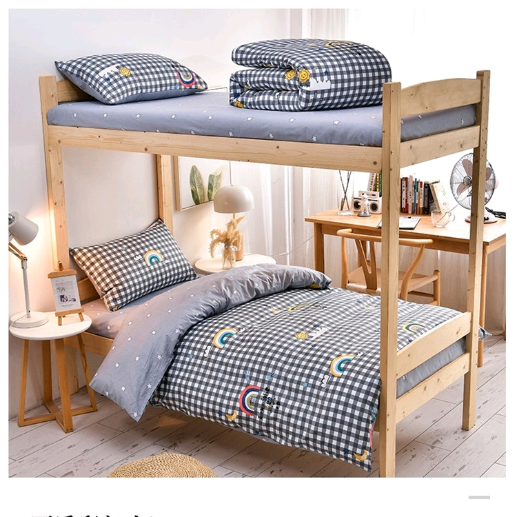 New all-cotton student three-piece set, single dormitory three-piece set 19