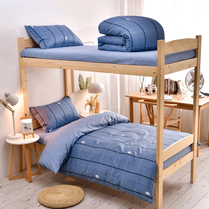 New all-cotton student three-piece set, single dormitory three-piece set 10