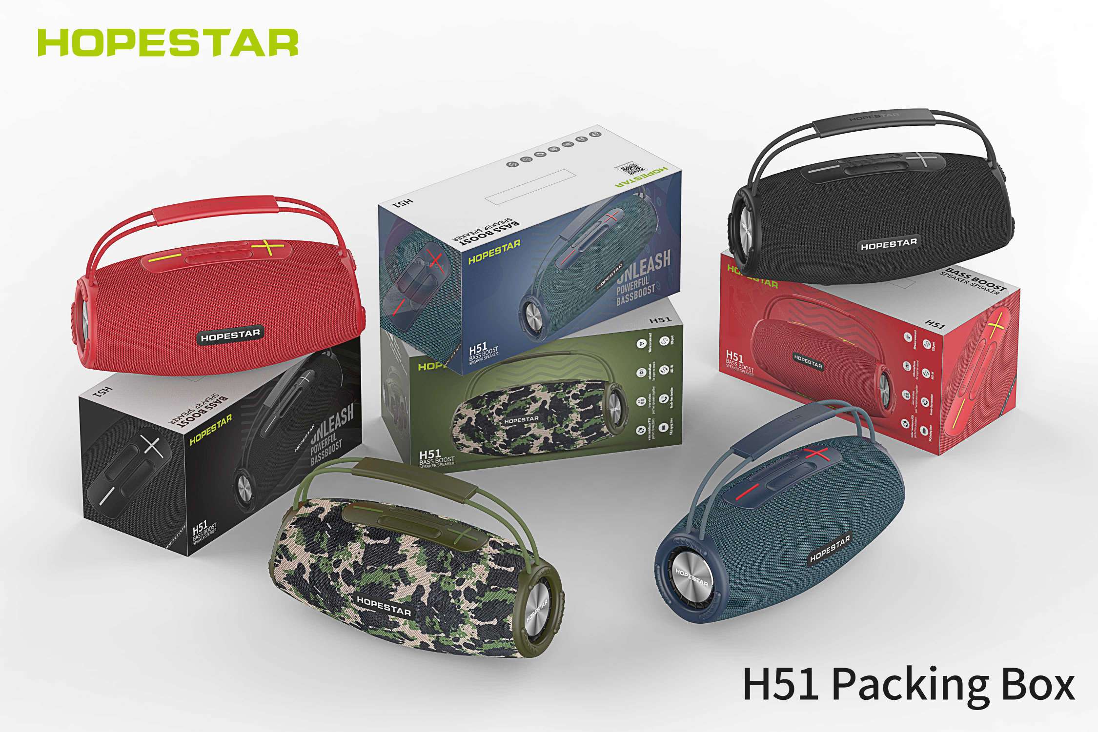 New portable audio system launched [Celebration]# New model with 6-level water resistance: hopestar H51. Dimensions: 300*140*150MM Item Picture