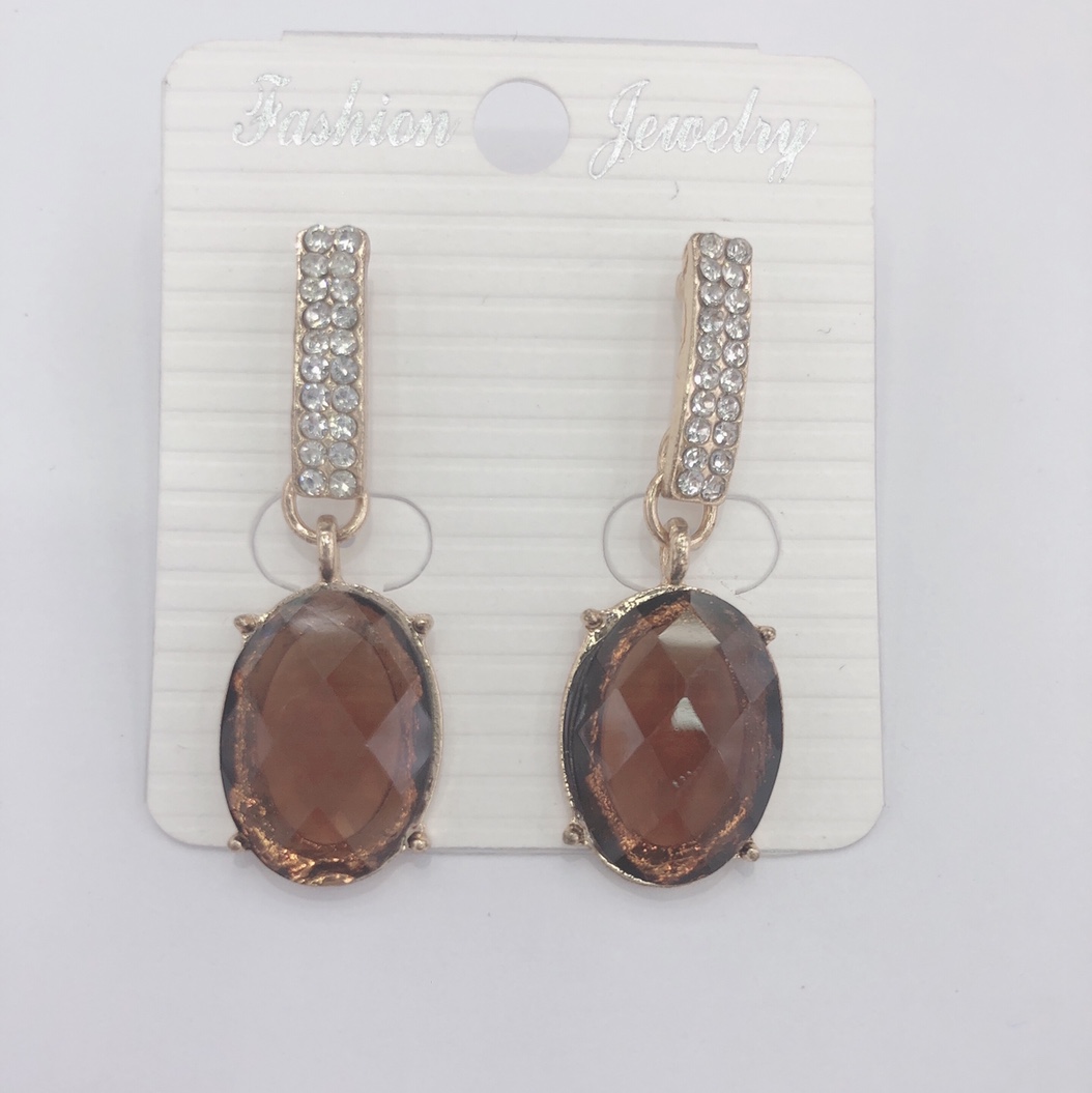 Rectangular line oval design, unique and fashionable Korean-style trendy, simple, elegant and versatile earrings