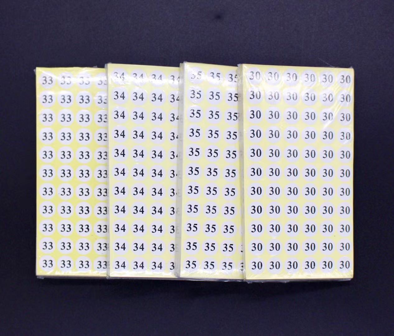 Variety of Self-Adhesive Number Stickers