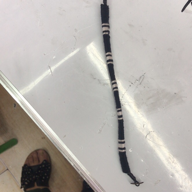 Black and white wound bracelet