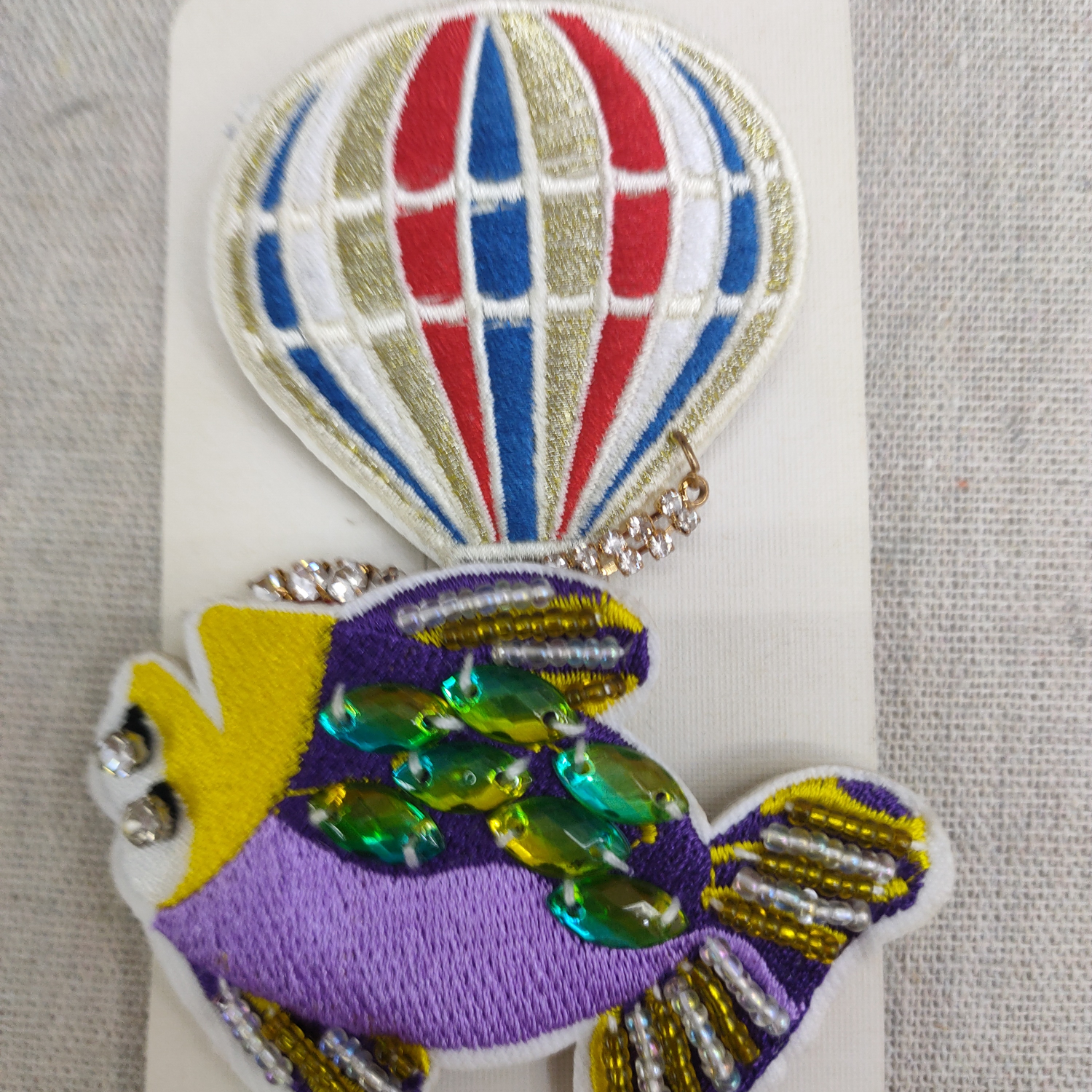 Korean fashion sequin trend fabric fish brooch