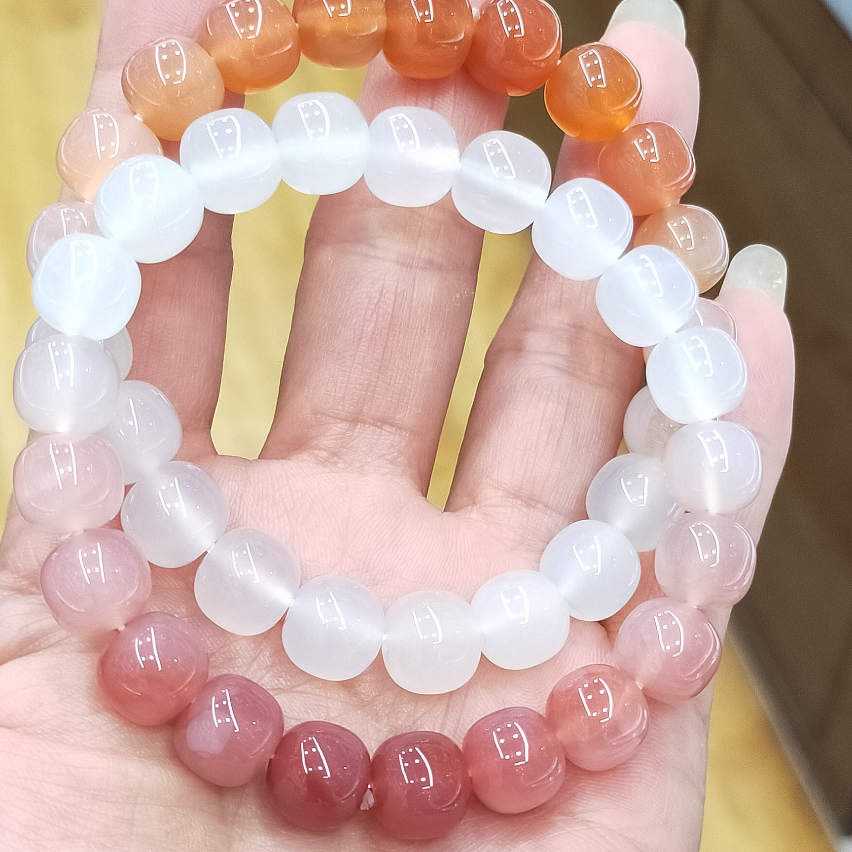 盐源渐变色手链，规格9/10，干净无杂裂，批发价💰 30元一条（10条起批）