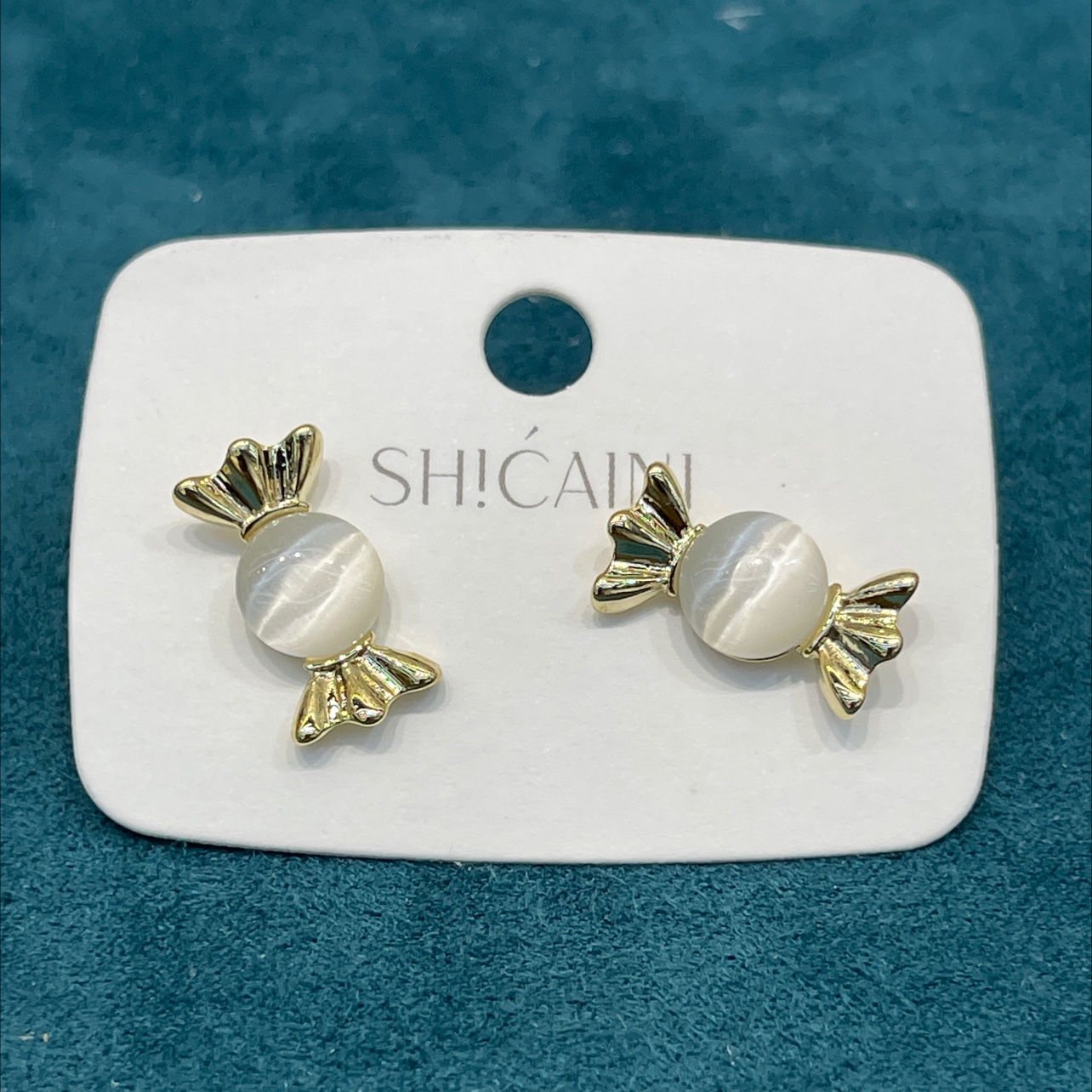 Cat eye candy earrings