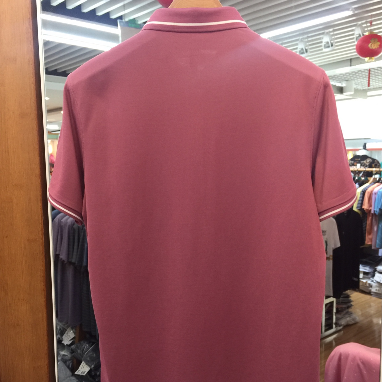 Men's stand-up collar po shirt Specification image