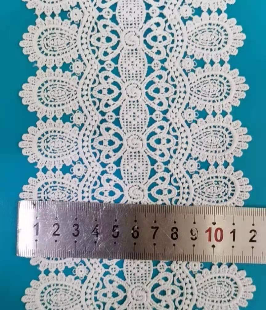 Polyester Milk Silk Bar Code Dress Lace Accessories Lace Spot Custom Lace Specification drawing