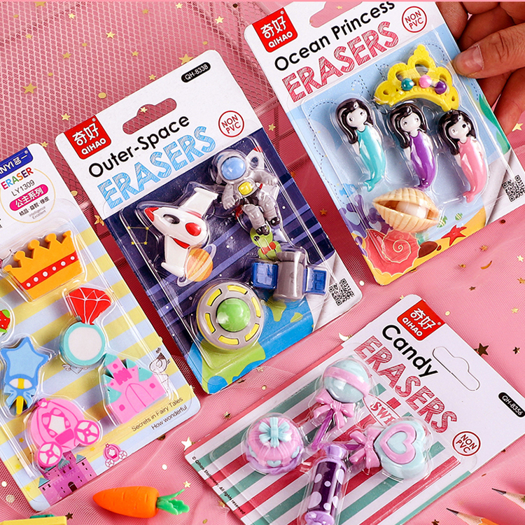 奇好 太空卡装橡皮12卡/盒 QH-8385