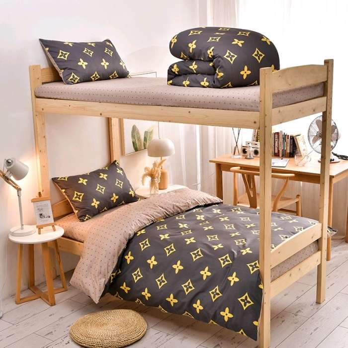 New all-cotton student three-piece set, single dormitory three-piece set 16 detail image 1
