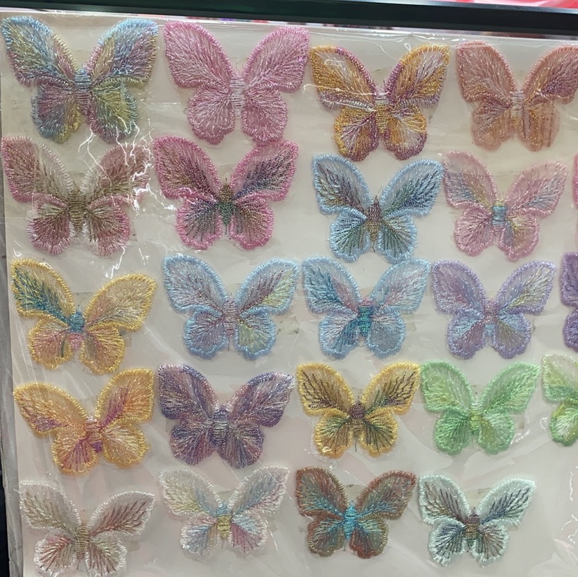 幻彩刺绣蝴蝶diy发扣发饰爆款
